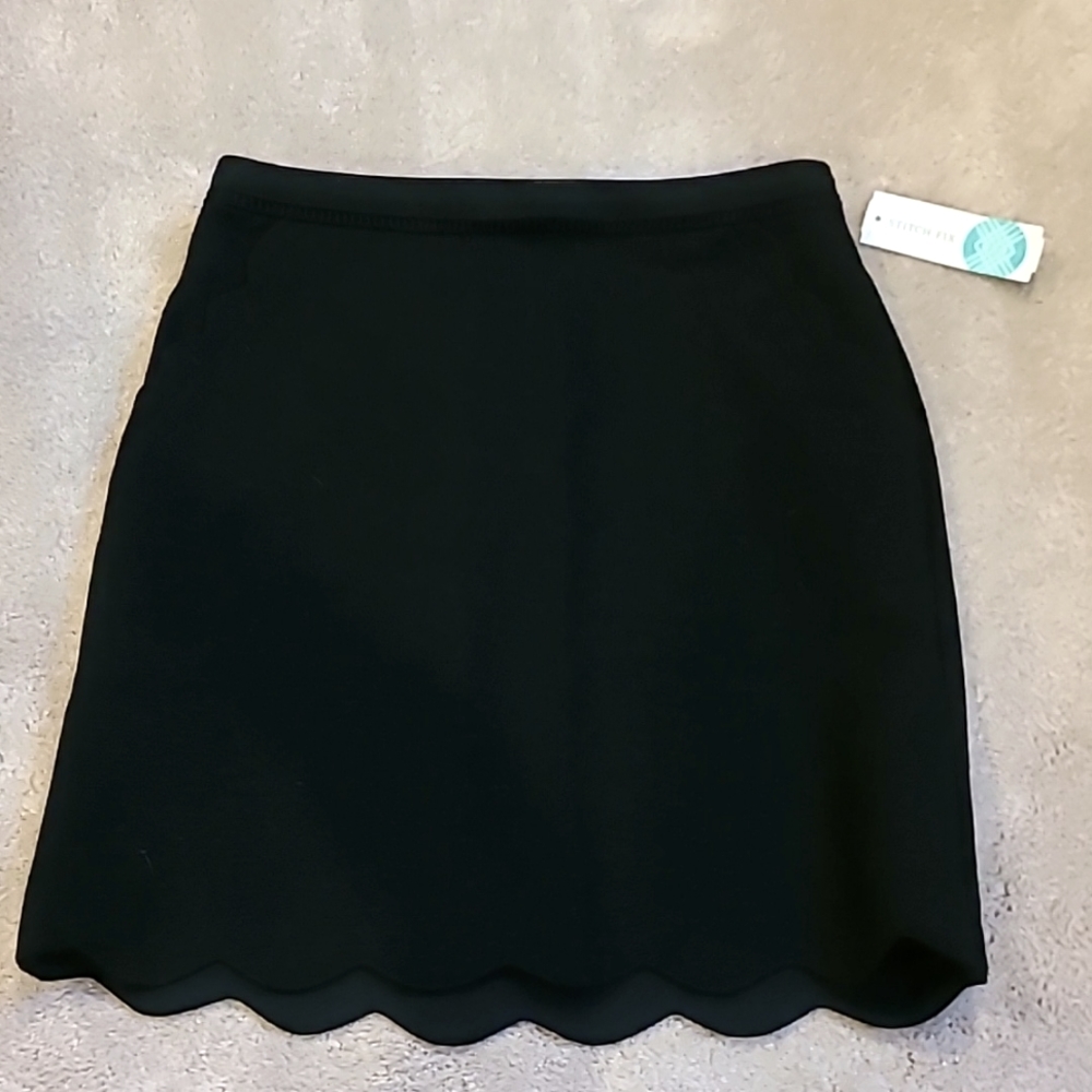 Berenice Scalloped Hem Skirt